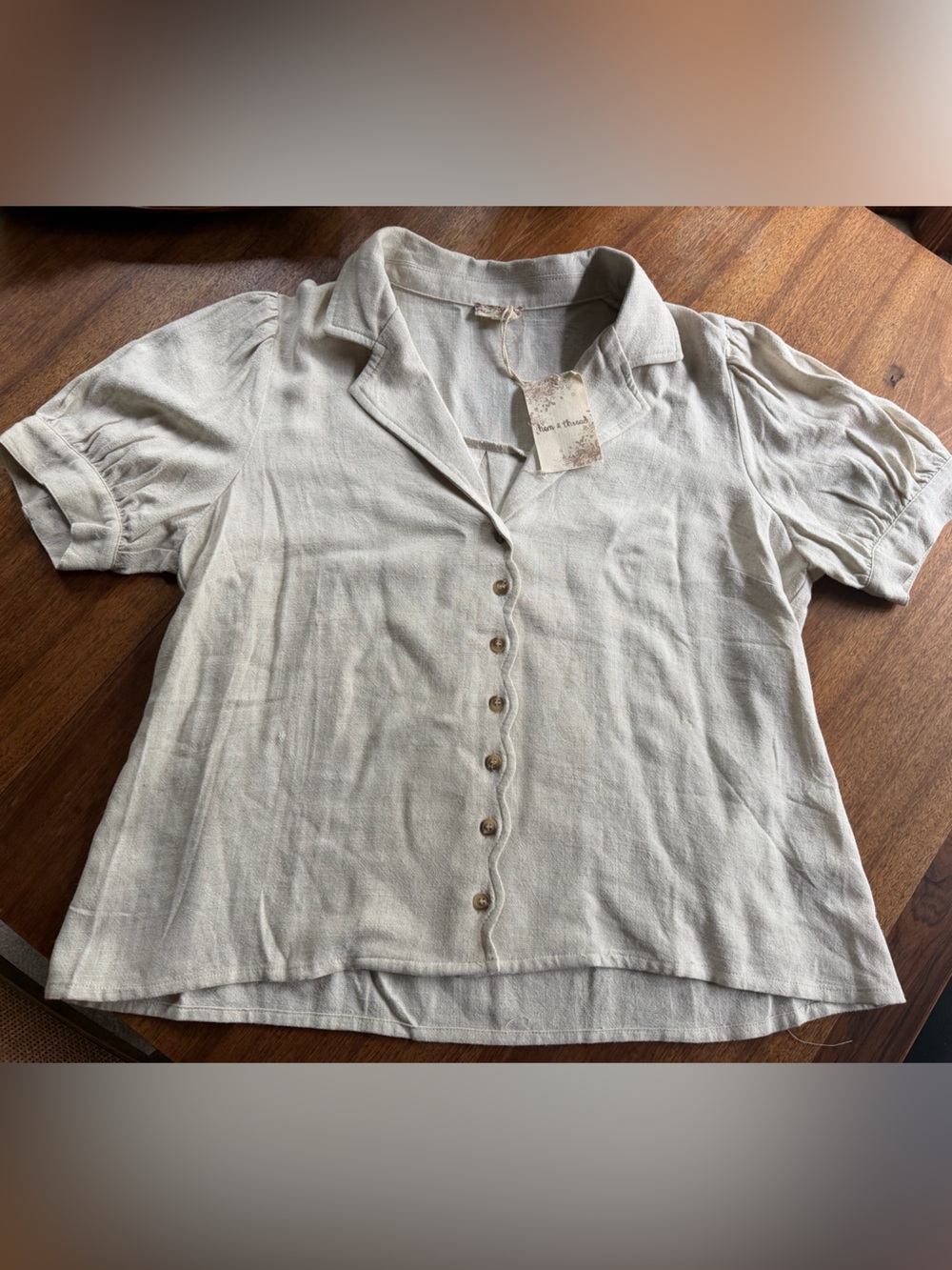 Hem & Thread linen blend size large